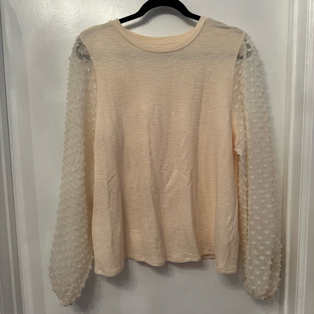 Maeve by Anthropologie Cream Blouse